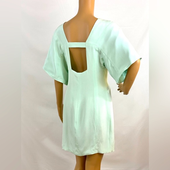 REBECCA MINKOFF Women's Celadon Luis Silk Sheath Mini Dress Size 6 - Picture 5 of 9